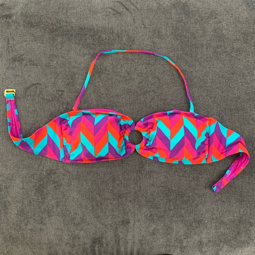 Colorful Chevron Bathing Suit Top